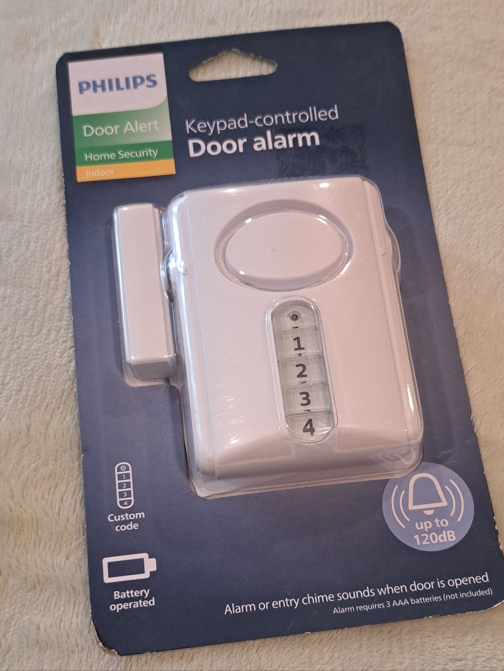 Philips Personal Security Deluxe Door Alarm with Keypad Activation
